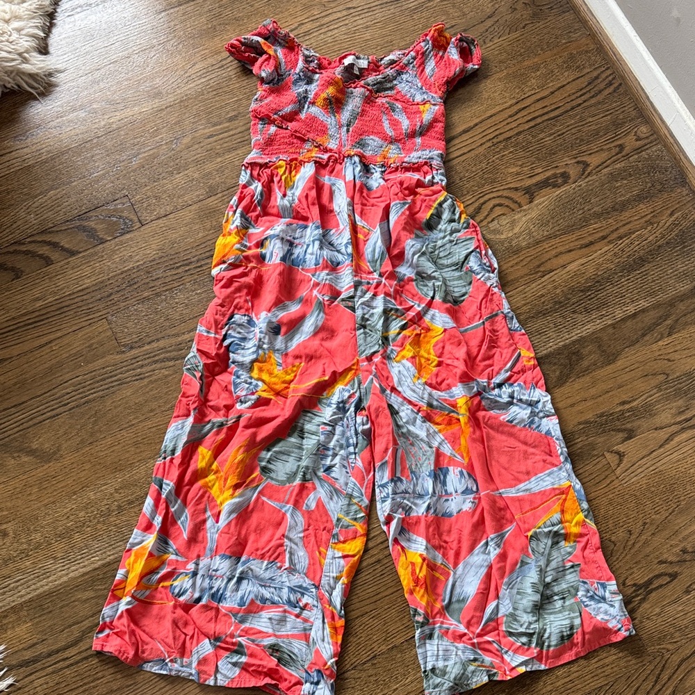 Patrons of Peace smocked crop romper